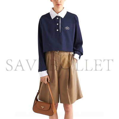 PRADA SMALL LEATHER SHOULDER BAG 1BD358 (25*15*5cm)